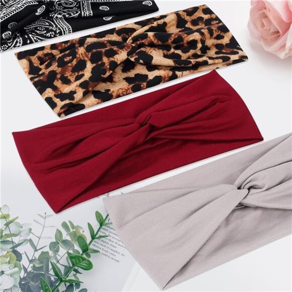 12 Pack Headbands for Women, Fashionable Sports Hairbands, Elastic Wide Headband - Picture 7 of 8